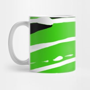 Green lines and splats Mug